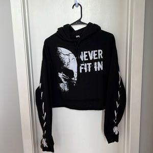 Punk rock goth never fit in sweatshirt